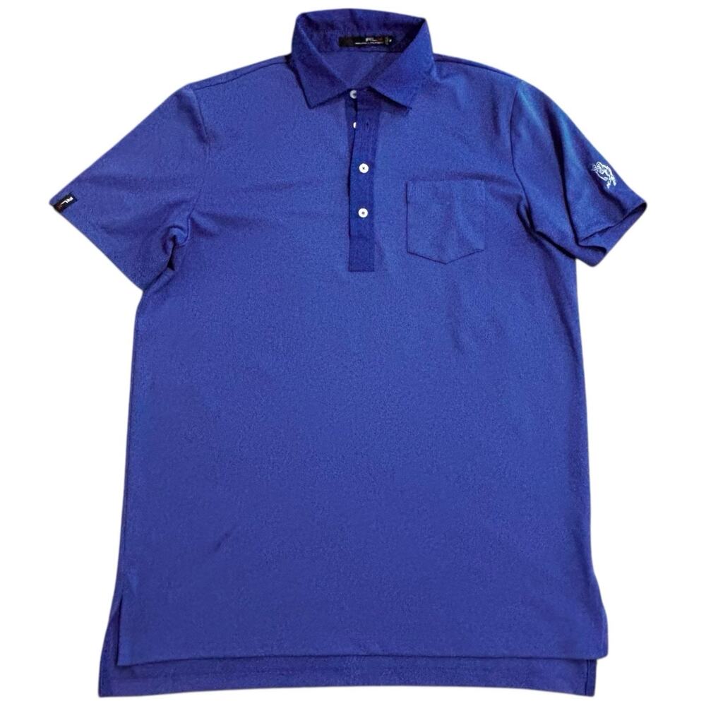 RLX Ralph Lauren Royal Blue Performance Polo Men's Medium Pocket CC Logo